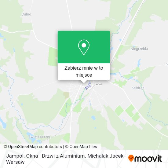 Mapa Jampol. Okna i Drzwi z Aluminium. Michalak Jacek