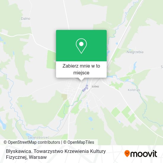 Mapa Błyskawica. Towarzystwo Krzewienia Kultury Fizycznej