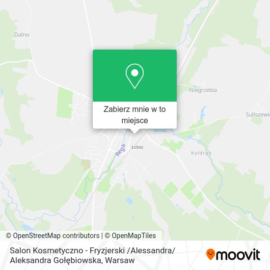 Mapa Salon Kosmetyczno - Fryzjerski /Alessandra/ Aleksandra Gołębiowska