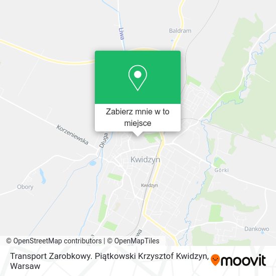 Mapa Transport Zarobkowy. Piątkowski Krzysztof Kwidzyn