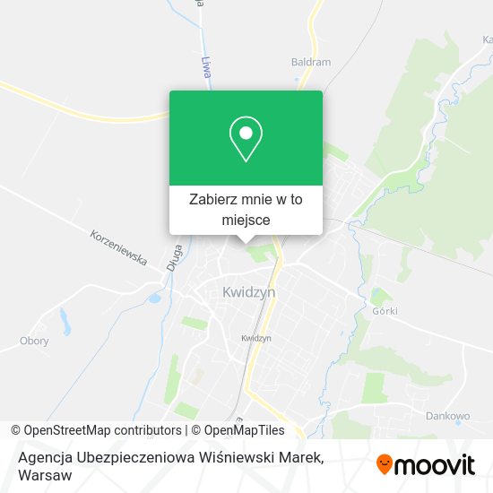 Mapa Agencja Ubezpieczeniowa Wiśniewski Marek