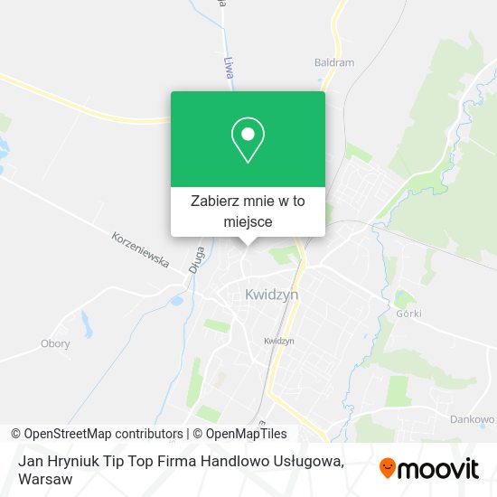 Mapa Jan Hryniuk Tip Top Firma Handlowo Usługowa