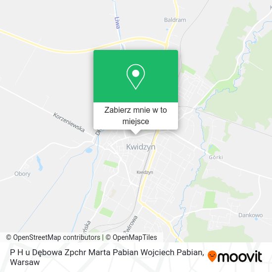 Mapa P H u Dębowa Zpchr Marta Pabian Wojciech Pabian