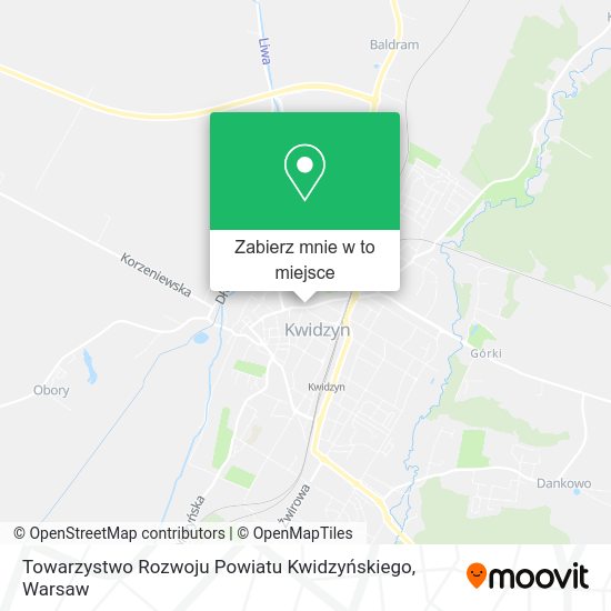 Mapa Towarzystwo Rozwoju Powiatu Kwidzyńskiego