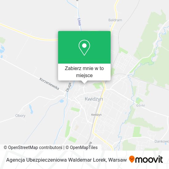 Mapa Agencja Ubezpieczeniowa Waldemar Lorek