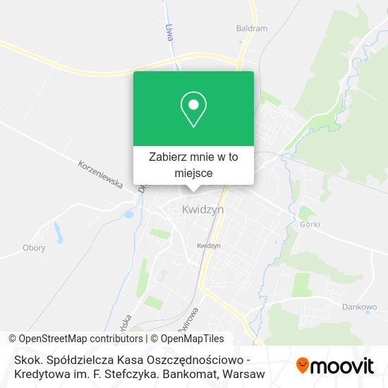 Mapa Skok. Spółdzielcza Kasa Oszczędnościowo - Kredytowa im. F. Stefczyka. Bankomat