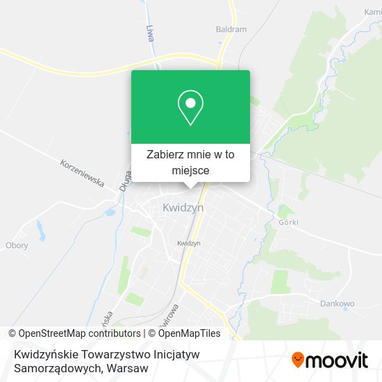 Mapa Kwidzyńskie Towarzystwo Inicjatyw Samorządowych