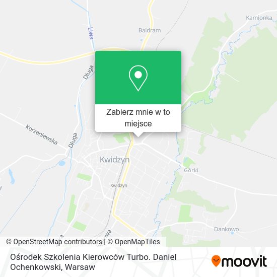 Mapa Ośrodek Szkolenia Kierowców Turbo. Daniel Ochenkowski