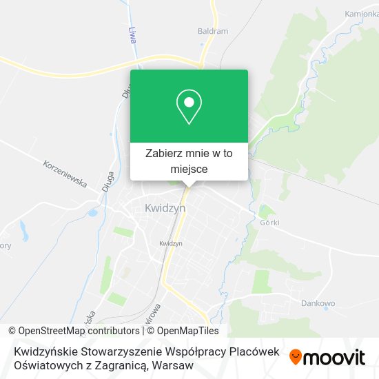 Mapa Kwidzyńskie Stowarzyszenie Współpracy Placówek Oświatowych z Zagranicą