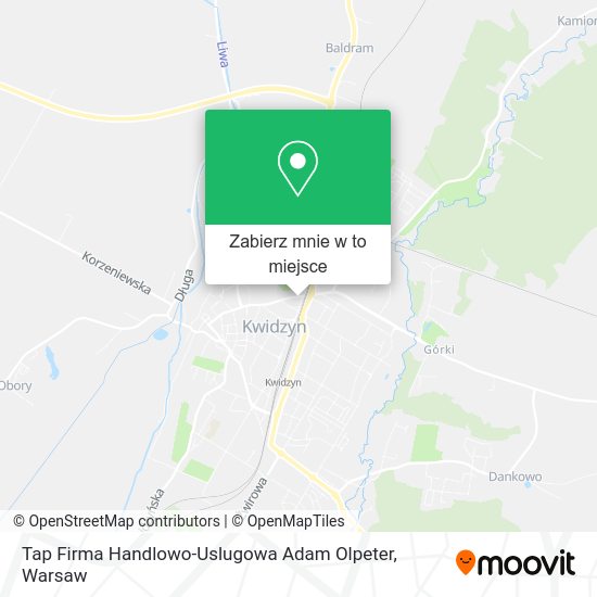 Mapa Tap Firma Handlowo-Uslugowa Adam Olpeter