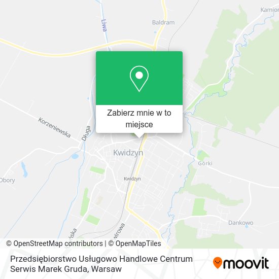 Mapa Przedsiębiorstwo Usługowo Handlowe Centrum Serwis Marek Gruda