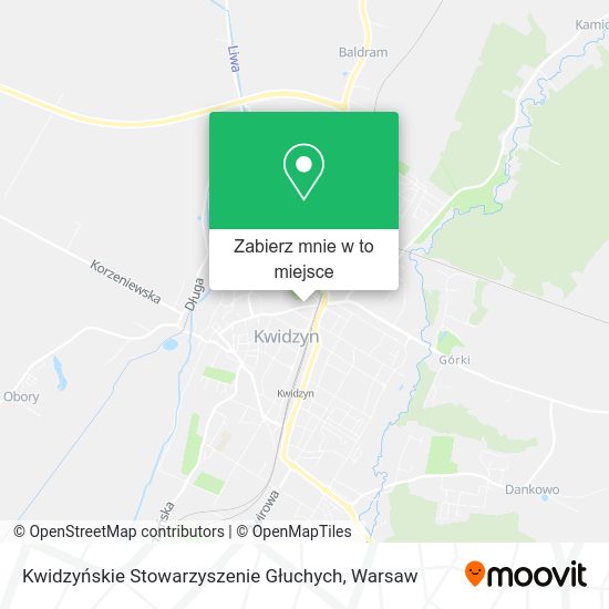 Mapa Kwidzyńskie Stowarzyszenie Głuchych