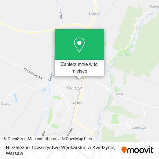 Mapa Niezależne Towarzystwo Wędkarskie w Kwidzynie