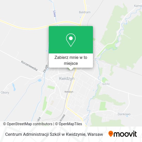 Mapa Centrum Administracji Szkół w Kwidzynie