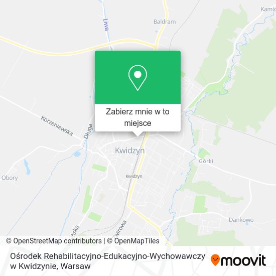 Mapa Ośrodek Rehabilitacyjno-Edukacyjno-Wychowawczy w Kwidzynie