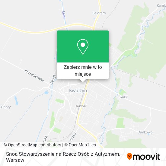 Mapa Snoa Stowarzyszenie na Rzecz Osób z Autyzmem