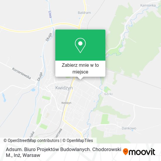 Mapa Adsum. Biuro Projektów Budowlanych. Chodorowski M., Inż