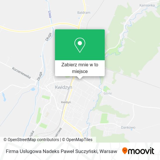 Mapa Firma Usługowa Nadeks Paweł Suczyński