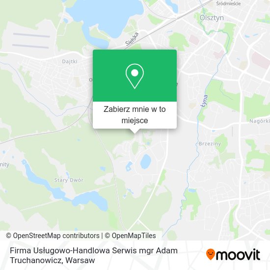 Mapa Firma Usługowo-Handlowa Serwis mgr Adam Truchanowicz