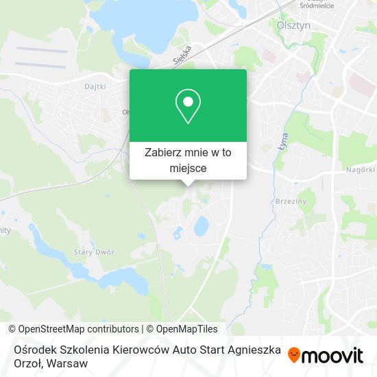 Mapa Ośrodek Szkolenia Kierowców Auto Start Agnieszka Orzoł