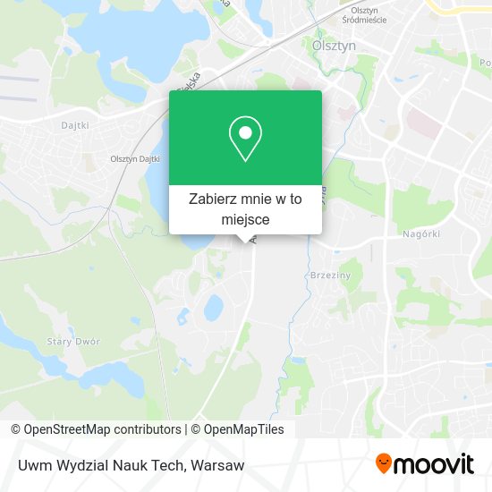 Mapa Uwm Wydzial Nauk Tech