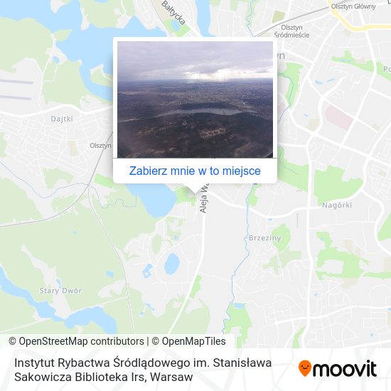 Mapa Instytut Rybactwa Śródlądowego im. Stanisława Sakowicza Biblioteka Irs