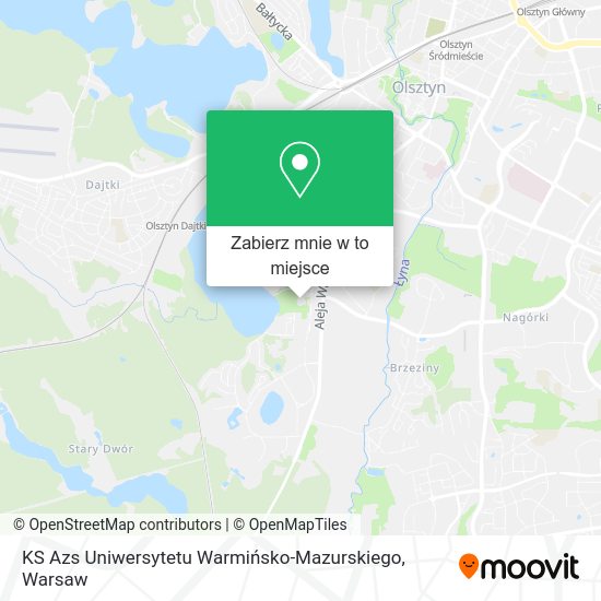 Mapa KS Azs Uniwersytetu Warmińsko-Mazurskiego