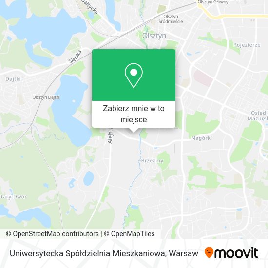 Mapa Uniwersytecka Spółdzielnia Mieszkaniowa