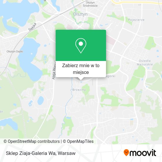 Mapa Sklep Ziaja-Galeria Wa