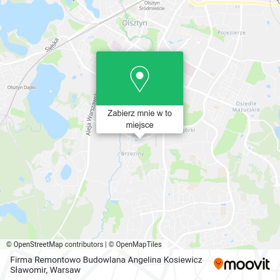 Mapa Firma Remontowo Budowlana Angelina Kosiewicz Sławomir