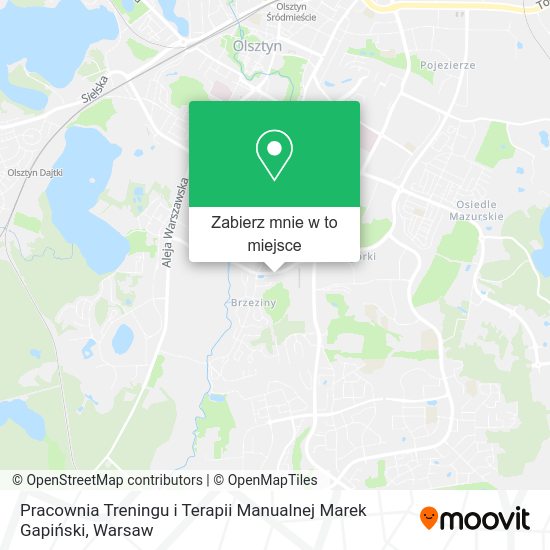 Mapa Pracownia Treningu i Terapii Manualnej Marek Gapiński