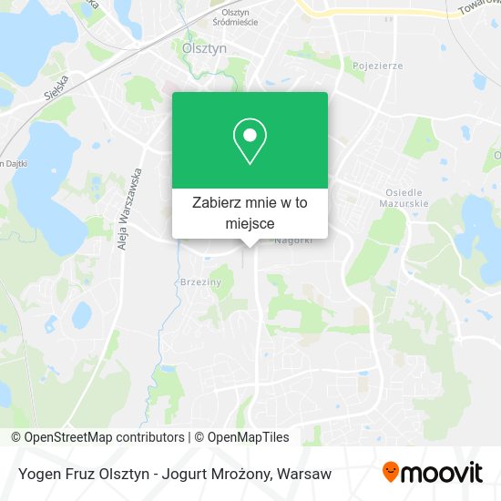 Mapa Yogen Fruz Olsztyn - Jogurt Mrożony