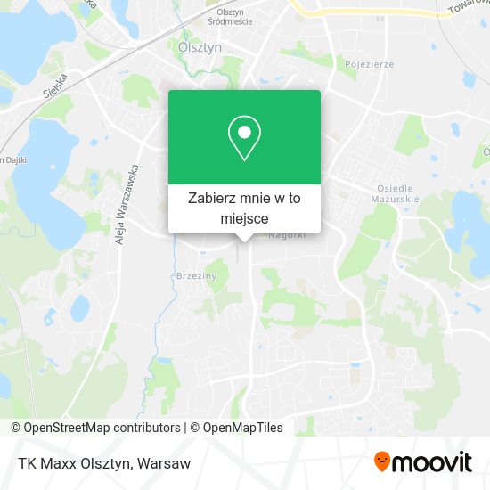 Mapa TK Maxx Olsztyn