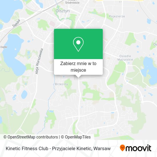 Mapa Kinetic Fitness Club - Przyjaciele Kinetic