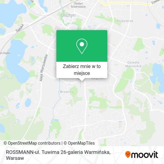 Mapa ROSSMANN-ul. Tuwima 26-galeria Warmińska