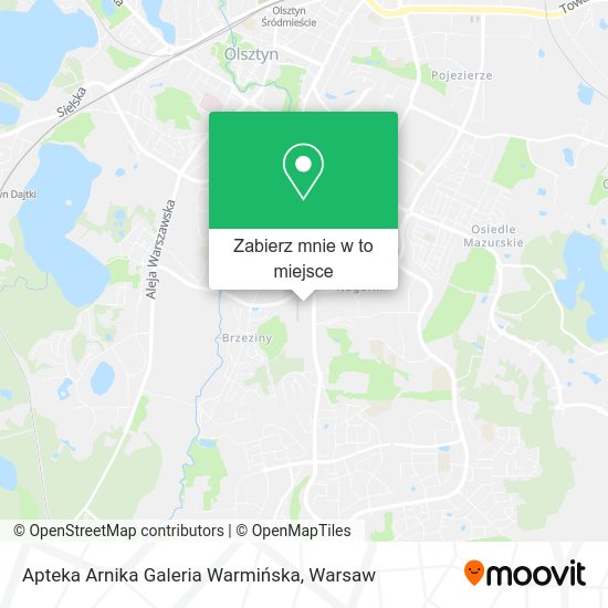 Mapa Apteka Arnika Galeria Warmińska