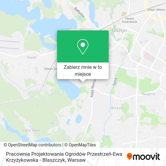 Mapa Pracownia Projektowania Ogrodów Przestrzeń-Ewa Krzyżykowska - Błaszczyk