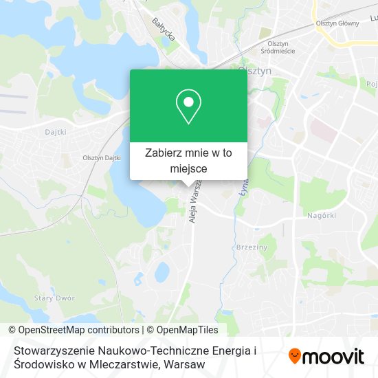 Mapa Stowarzyszenie Naukowo-Techniczne Energia i Środowisko w Mleczarstwie