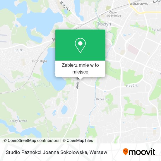 Mapa Studio Paznokci Joanna Sokołowska