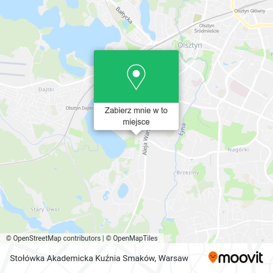 Mapa Stołówka Akademicka Kuźnia Smaków