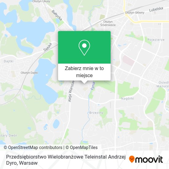 Mapa Przedsiębiorstwo Wielobranżowe Teleinstal Andrzej Dyro