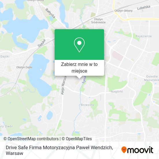 Mapa Drive Safe Firma Motoryzacyjna Paweł Wendzich