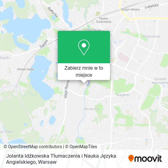 Mapa Jolanta Idźkowska Tłumaczenia i Nauka Języka Angielskiego