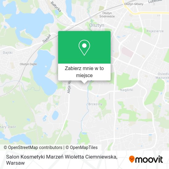 Mapa Salon Kosmetyki Marzeń Wioletta Ciemniewska