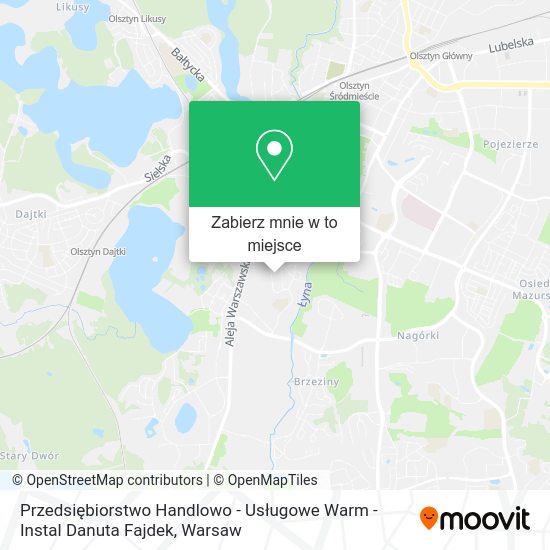 Mapa Przedsiębiorstwo Handlowo - Usługowe Warm - Instal Danuta Fajdek