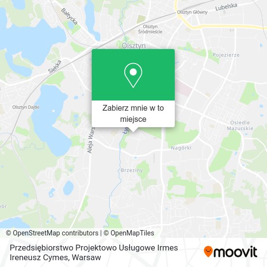 Mapa Przedsiębiorstwo Projektowo Usługowe Irmes Ireneusz Cymes