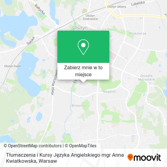 Mapa Tłumaczenia i Kursy Języka Angielskiego mgr Anna Kwiatkowska