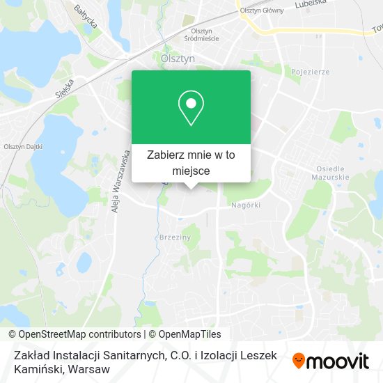Mapa Zakład Instalacji Sanitarnych, C.O. i Izolacji Leszek Kamiński
