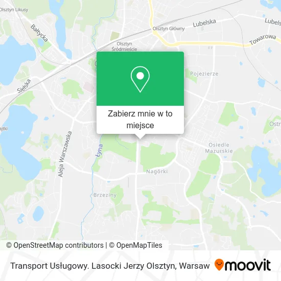 Mapa Transport Usługowy. Lasocki Jerzy Olsztyn