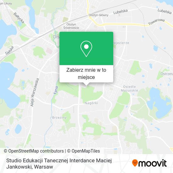 Mapa Studio Edukacji Tanecznej Interdance Maciej Jankowski